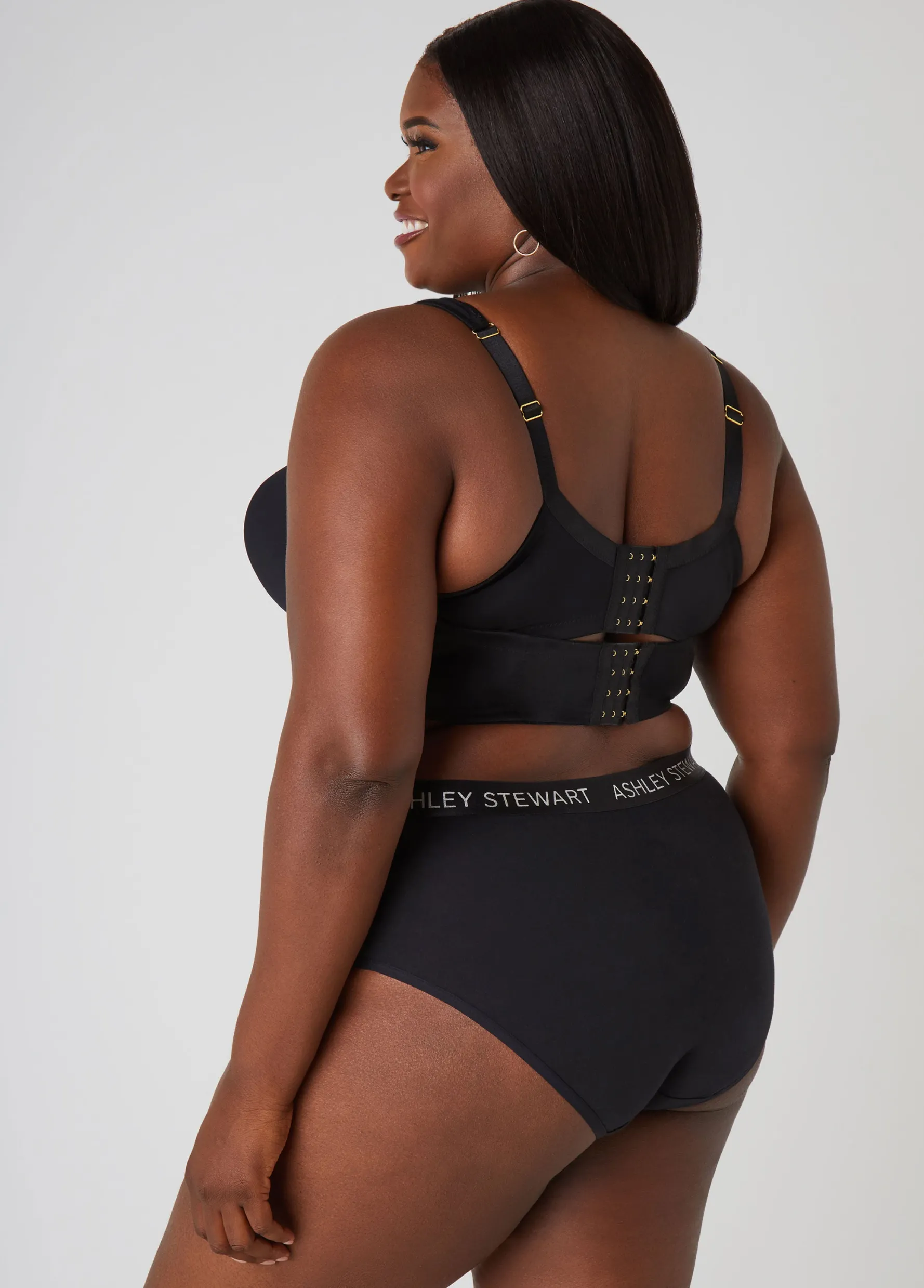 New Ashley Stewart Stretch Cotton Hipster Panty