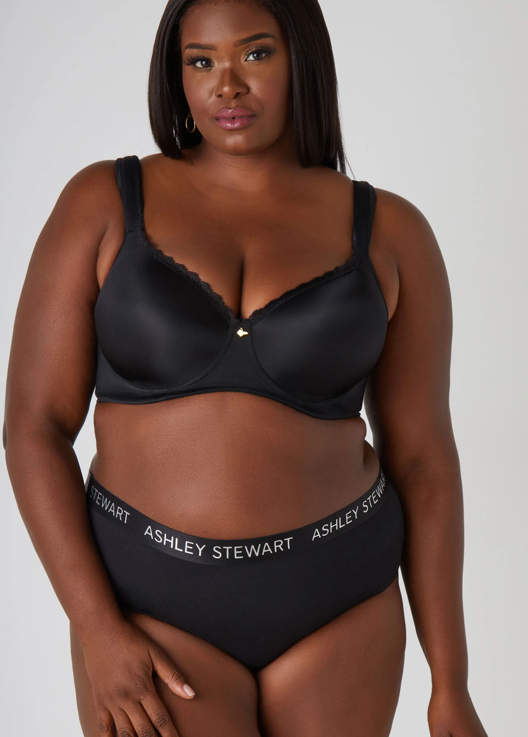 New Ashley Stewart Stretch Cotton Hipster Panty