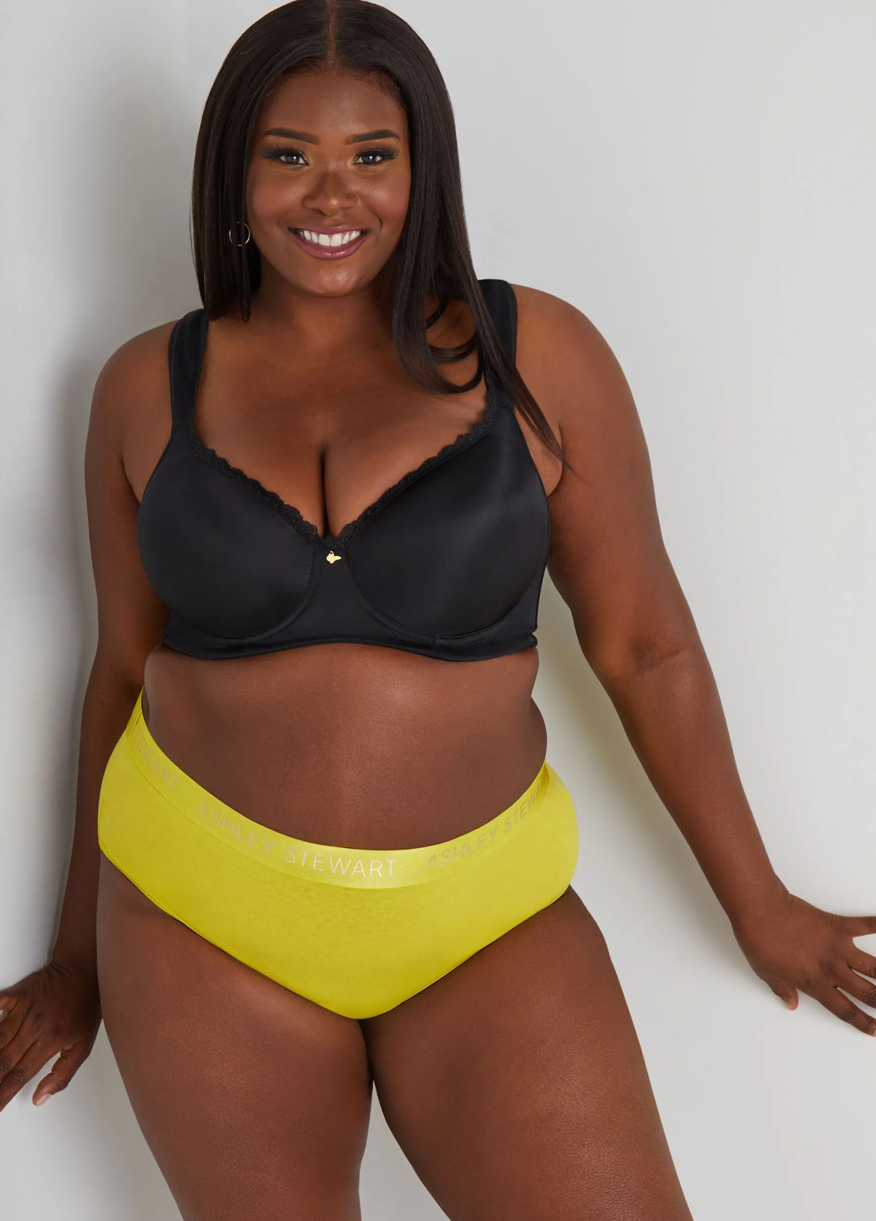 New Ashley Stewart Stretch Cotton Hipster Panty