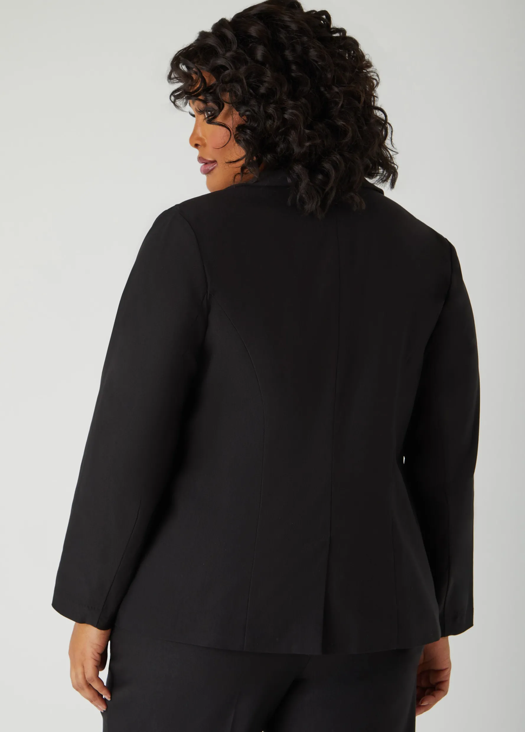 Discount Ashley Stewart Stretch Twill Millennium Blazer Black