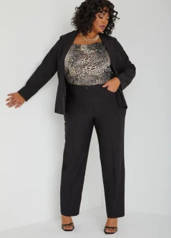 Discount Ashley Stewart Stretch Twill Millennium Blazer Black
