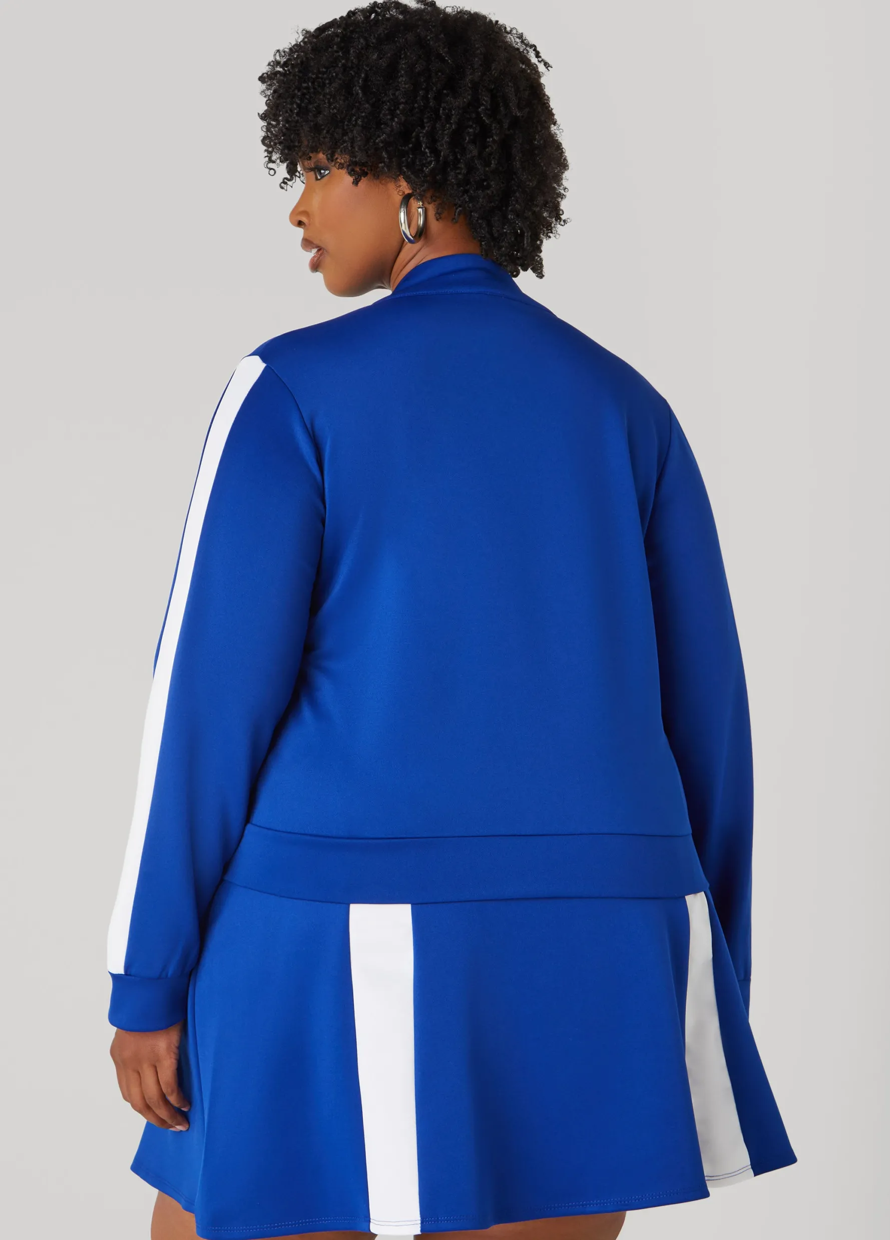 Hot Ashley Stewart Stripe Trimmed Track Jacket