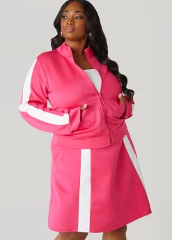 Hot Ashley Stewart Stripe Trimmed Track Jacket