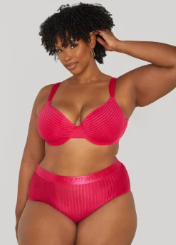 Hot Ashley Stewart Striped Microfiber Panties