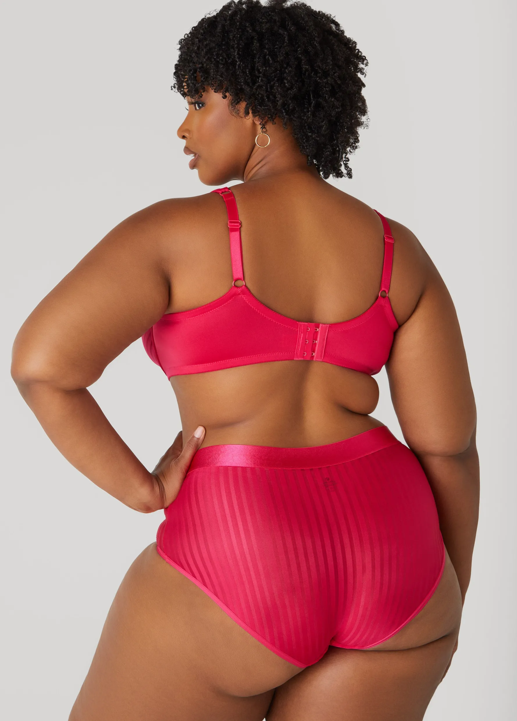 Hot Ashley Stewart Striped Microfiber Panties