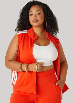 Best Ashley Stewart Striped Track Vest