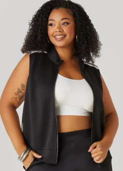Best Ashley Stewart Striped Track Vest