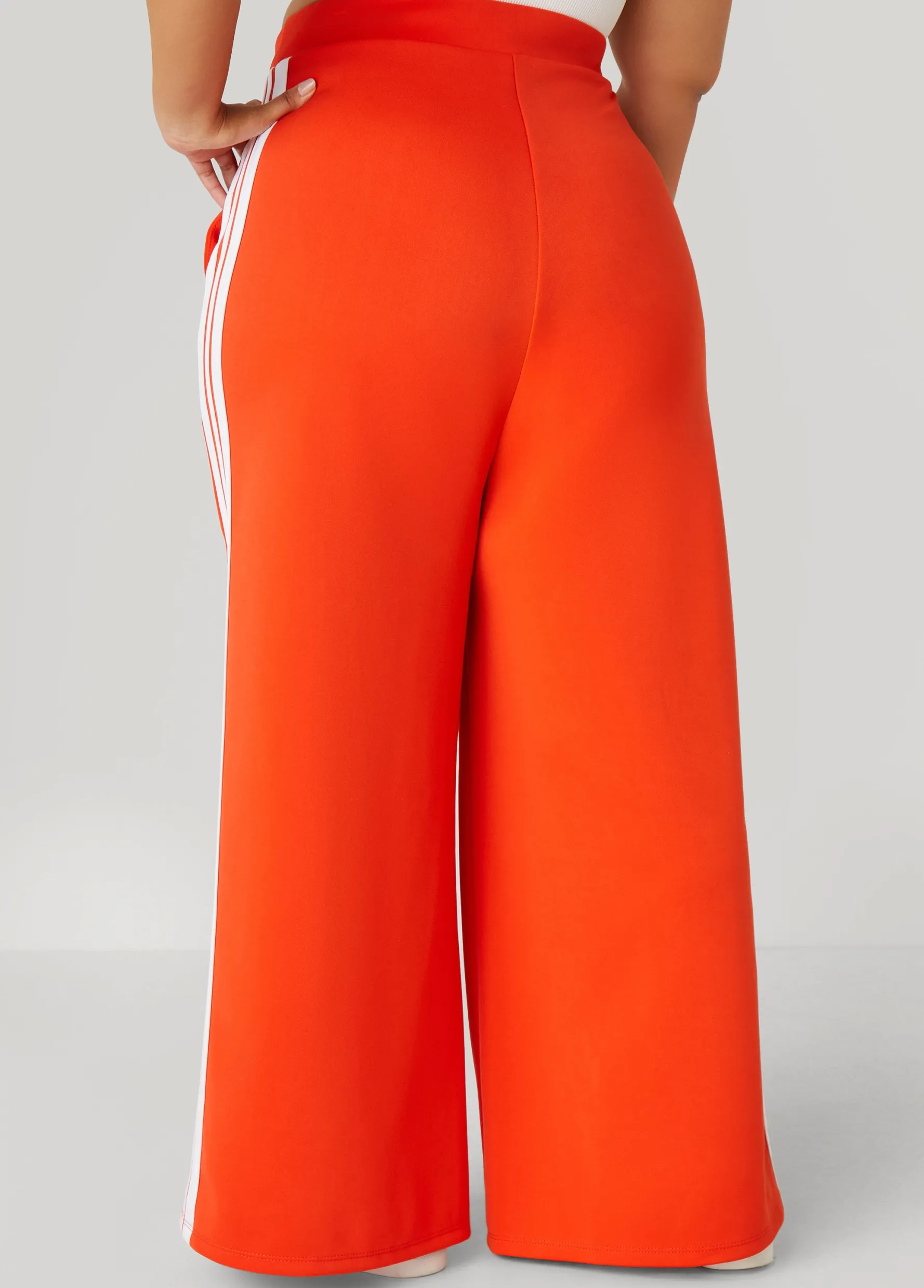 Best Ashley Stewart Striped Wide Leg Track Pants