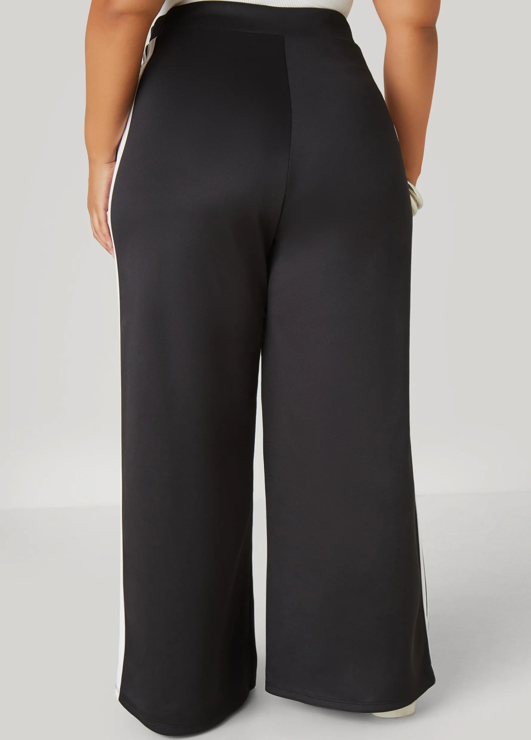 Best Ashley Stewart Striped Wide Leg Track Pants