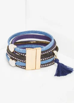 Online Ashley Stewart Studded Bracelet Denim