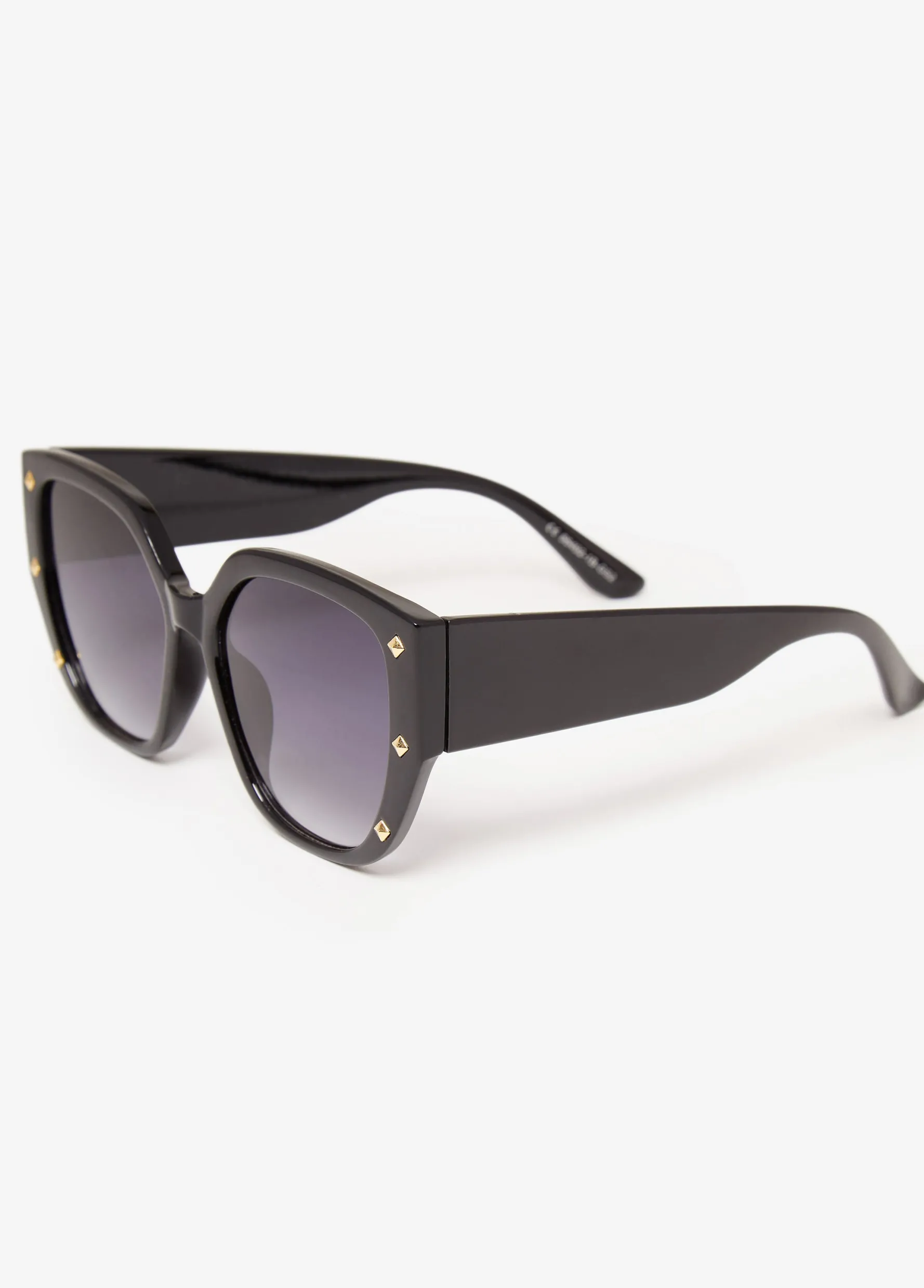 New Ashley Stewart Studded Tinted Sunglasses Black