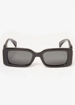Outlet Ashley Stewart Swirl Detail Rectangle Sunglasses Black