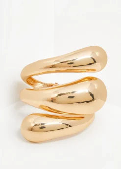 Outlet Ashley Stewart Swirl Tone Cuff Gold