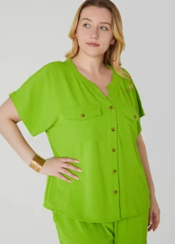 Best Ashley Stewart Textured Cargo Shirt