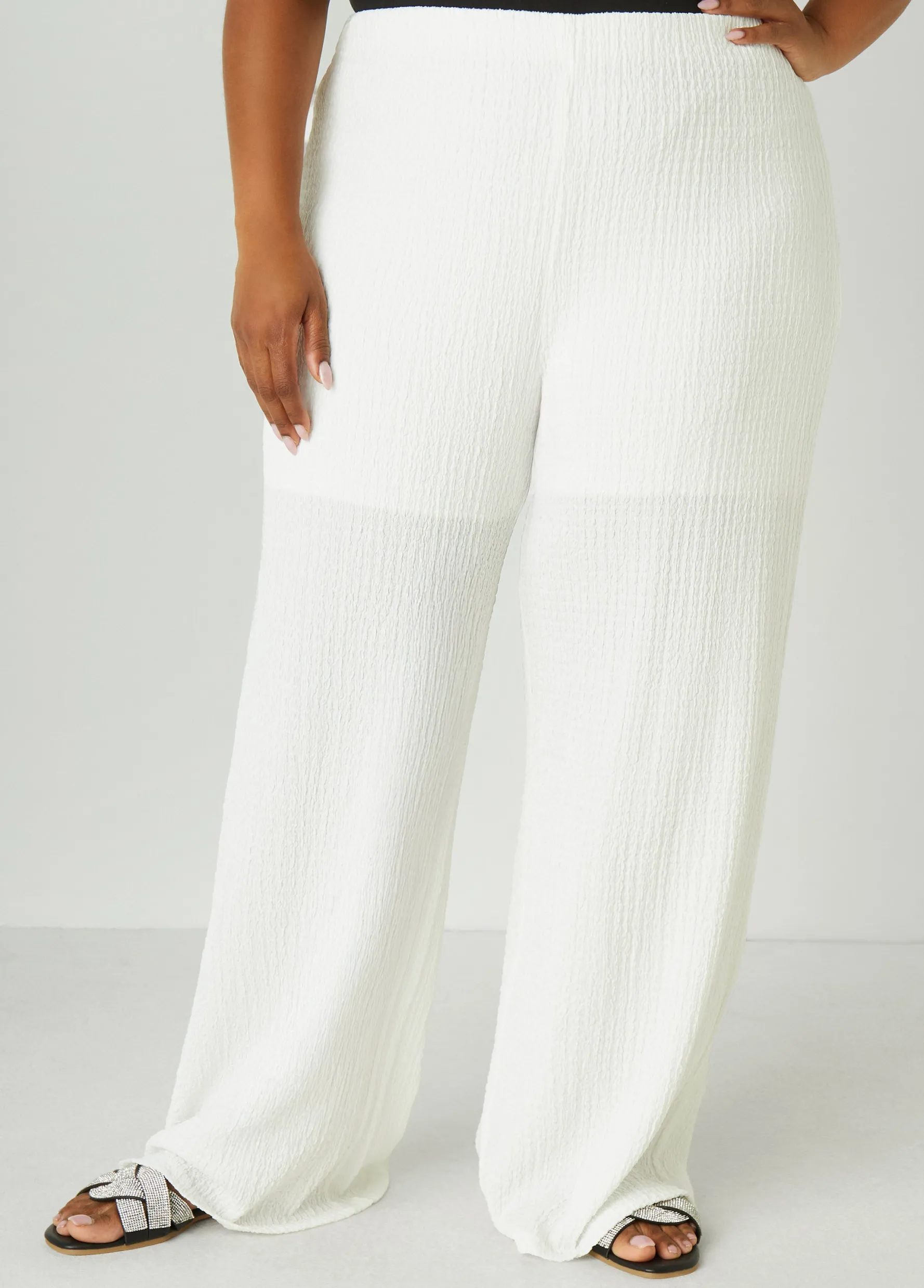 Online Ashley Stewart Textured Knit Straight Leg Pants
