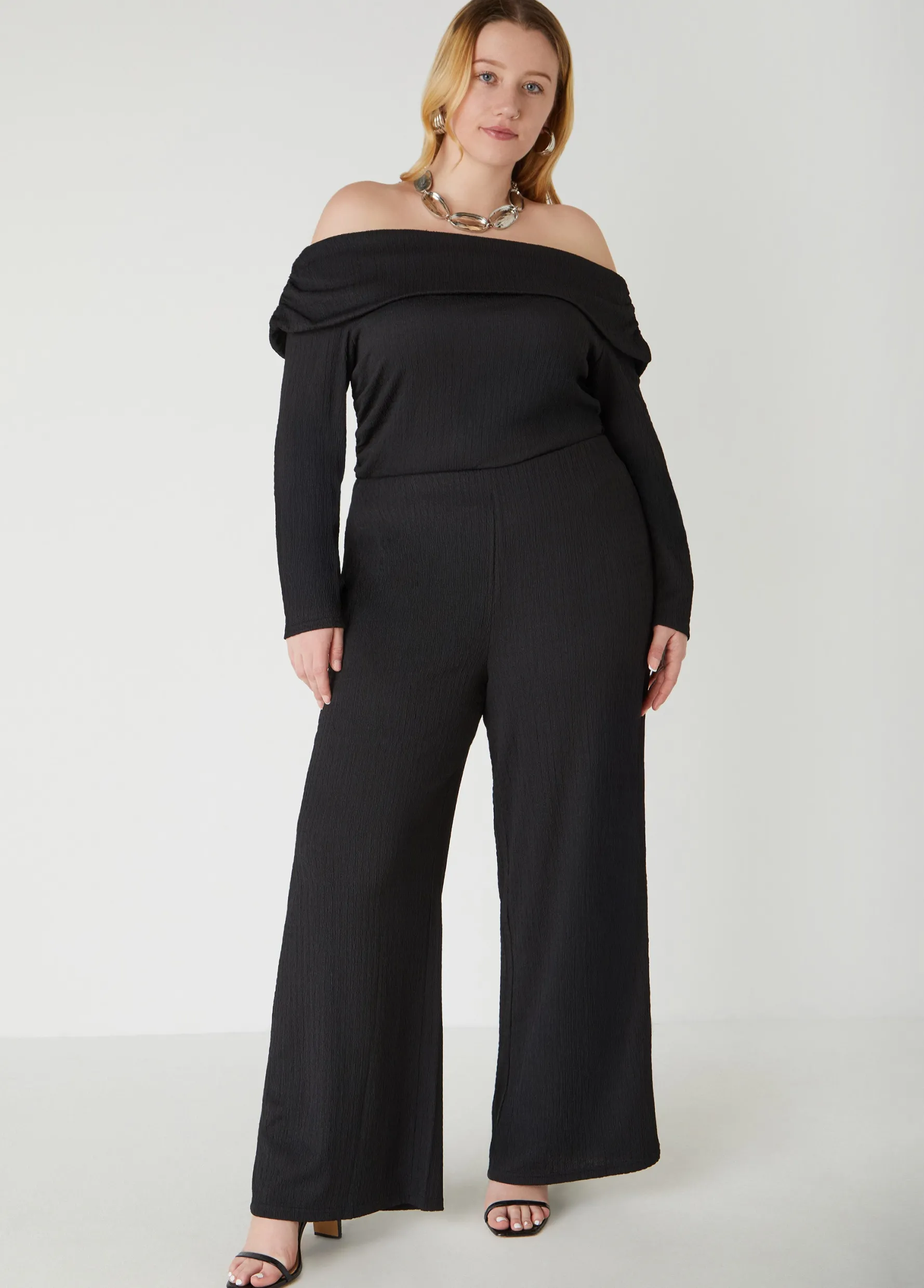 Online Ashley Stewart Textured Knit Straight Leg Pants