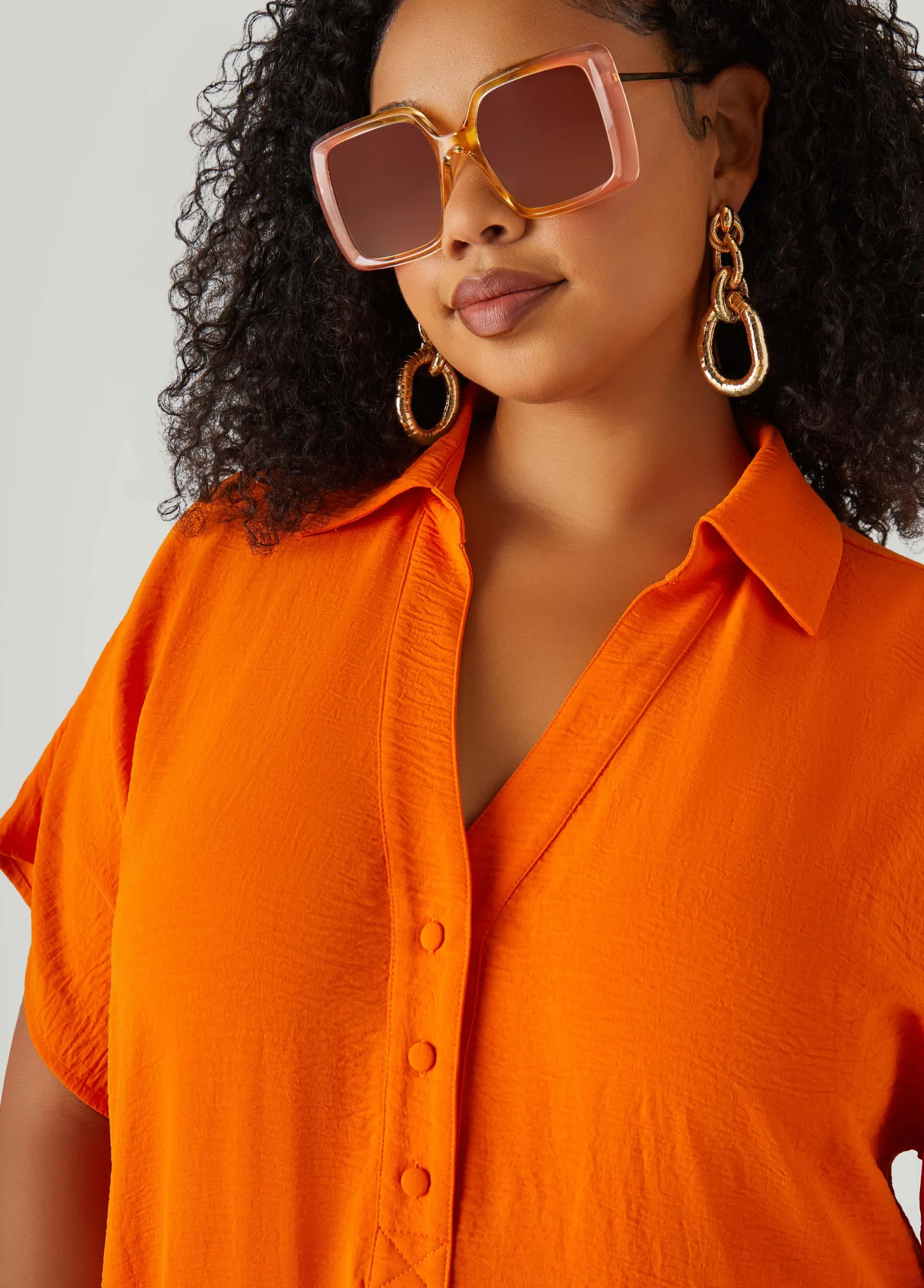 Online Ashley Stewart Textured Maxi Shirtdress