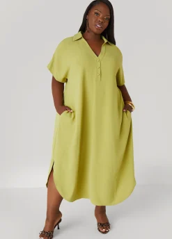 Online Ashley Stewart Textured Maxi Shirtdress