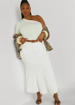 Sale Ashley Stewart Textured One Shoulder Top