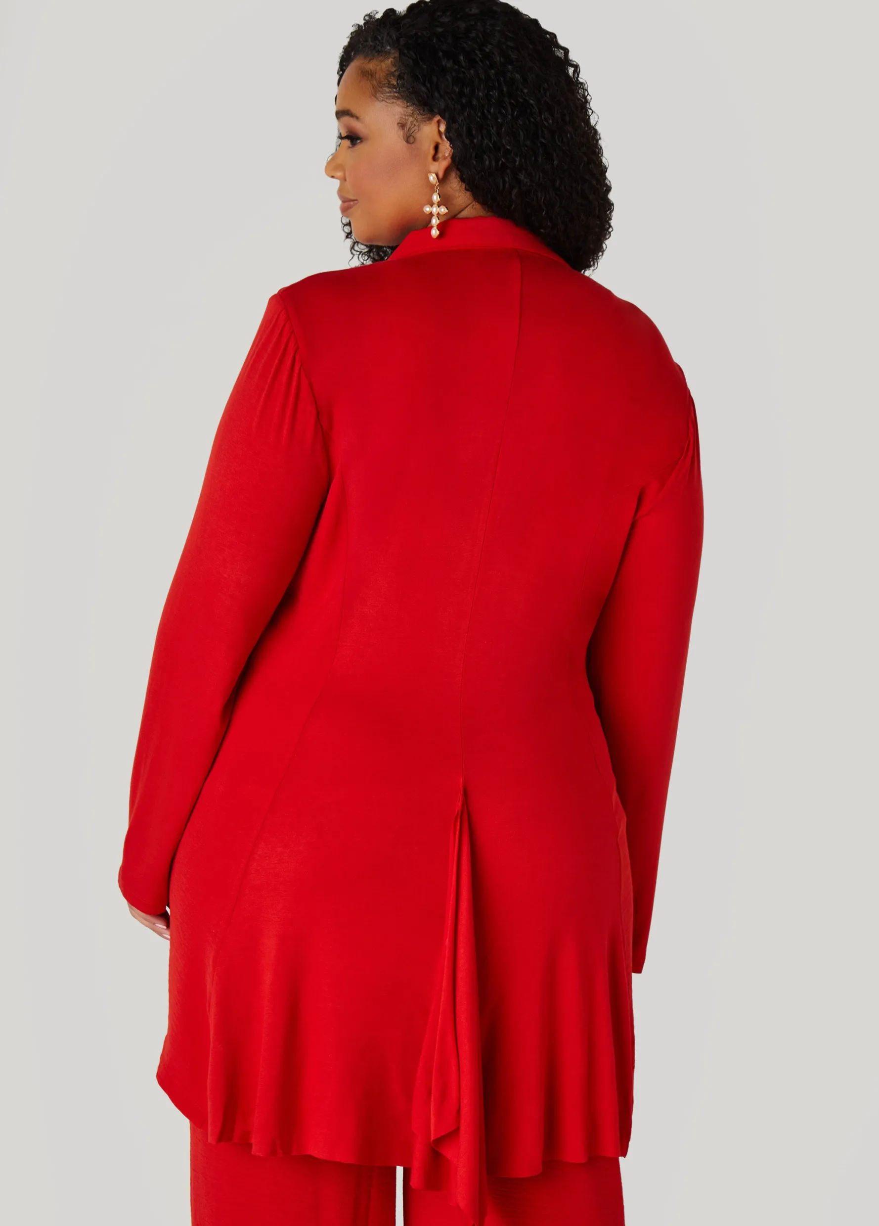New Ashley Stewart Textured Paneled Jacket