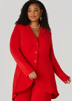 New Ashley Stewart Textured Paneled Jacket