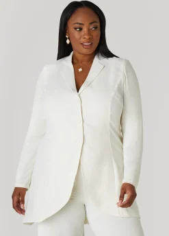 New Ashley Stewart Textured Paneled Jacket