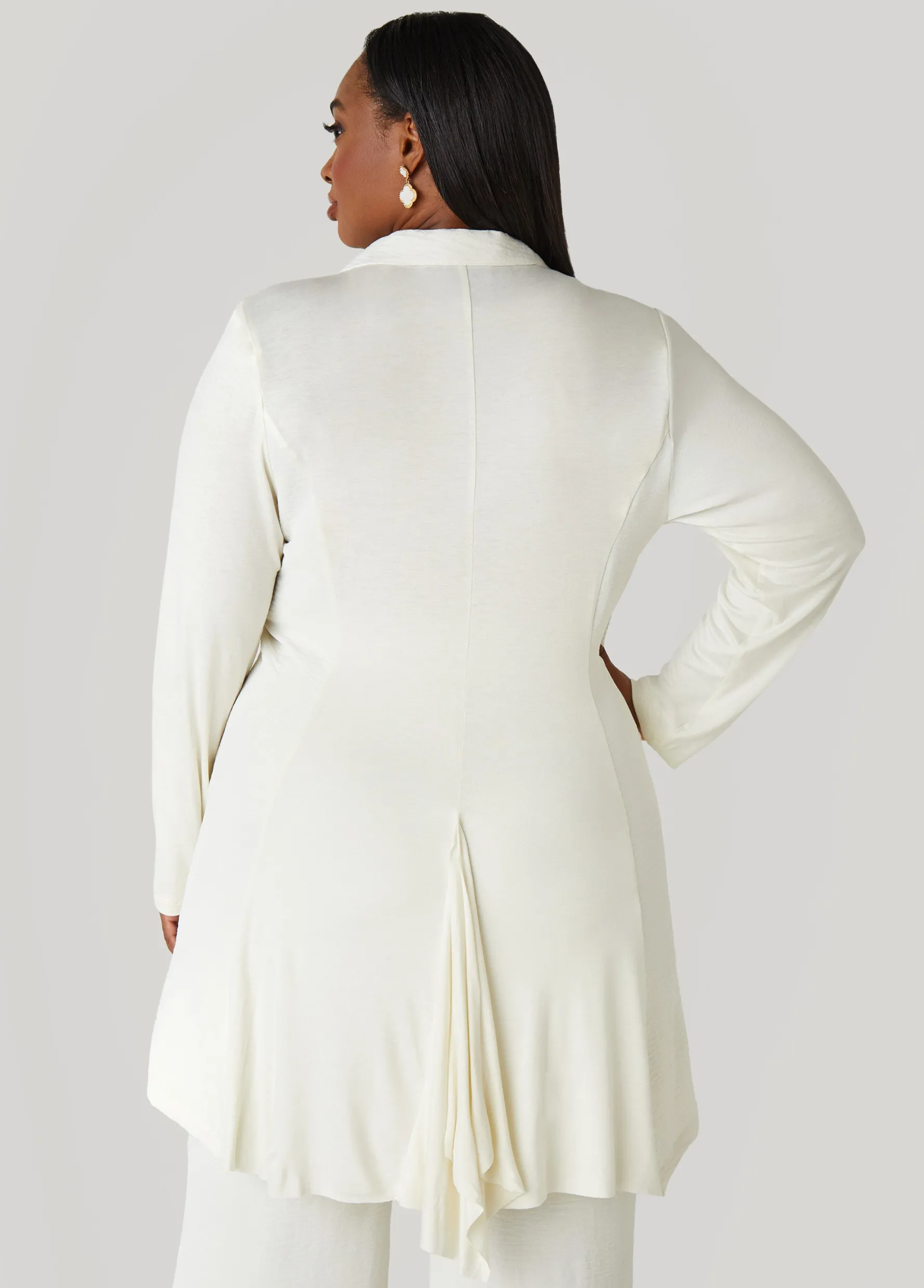 New Ashley Stewart Textured Paneled Jacket