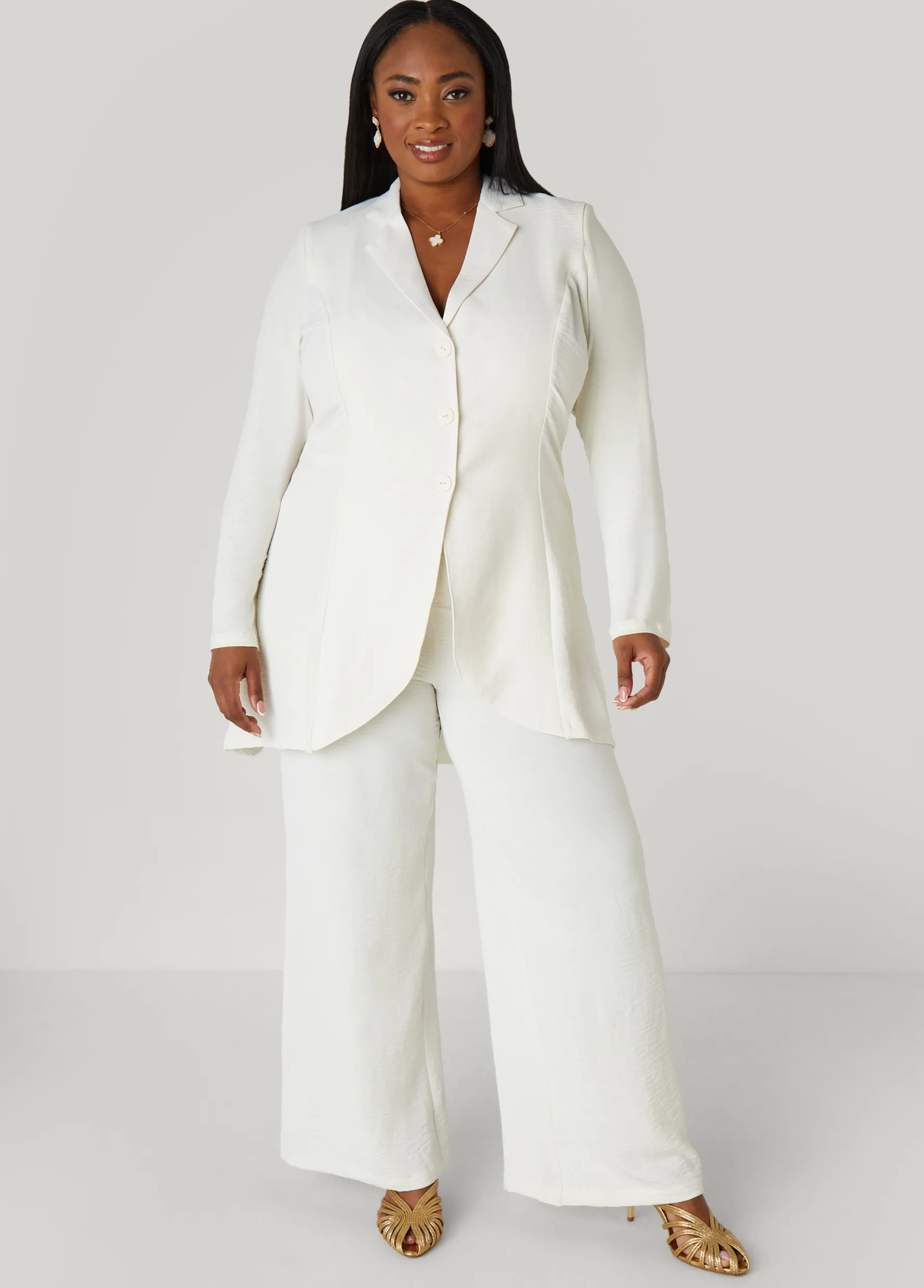 Clearance Ashley Stewart Textured Straight Leg Pants