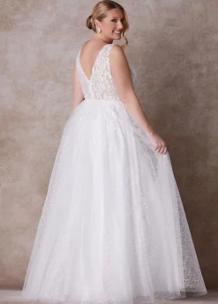 Fashion Ashley Stewart The Alanna Princess Wedding Gown Egret
