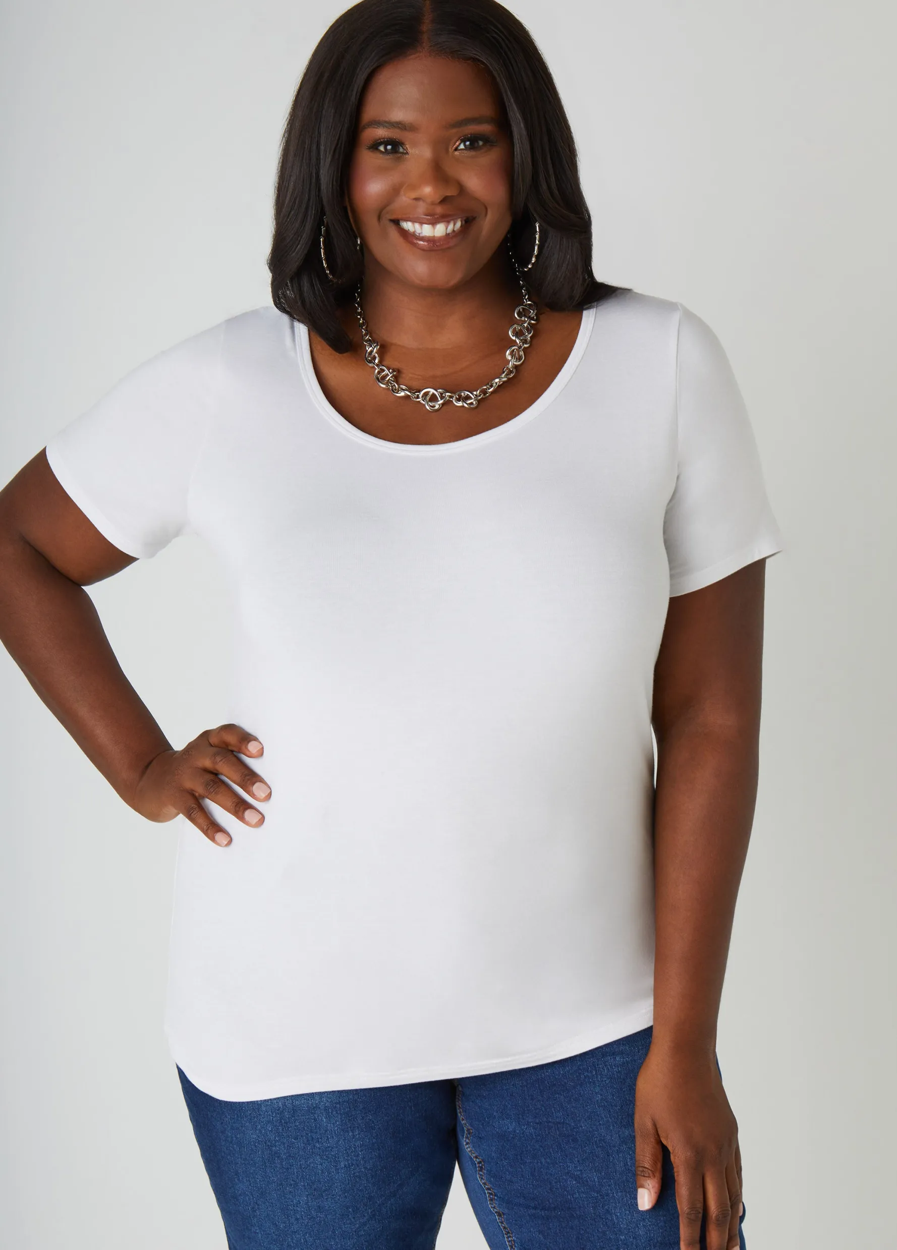 Hot Ashley Stewart The Basic Jersey Tee