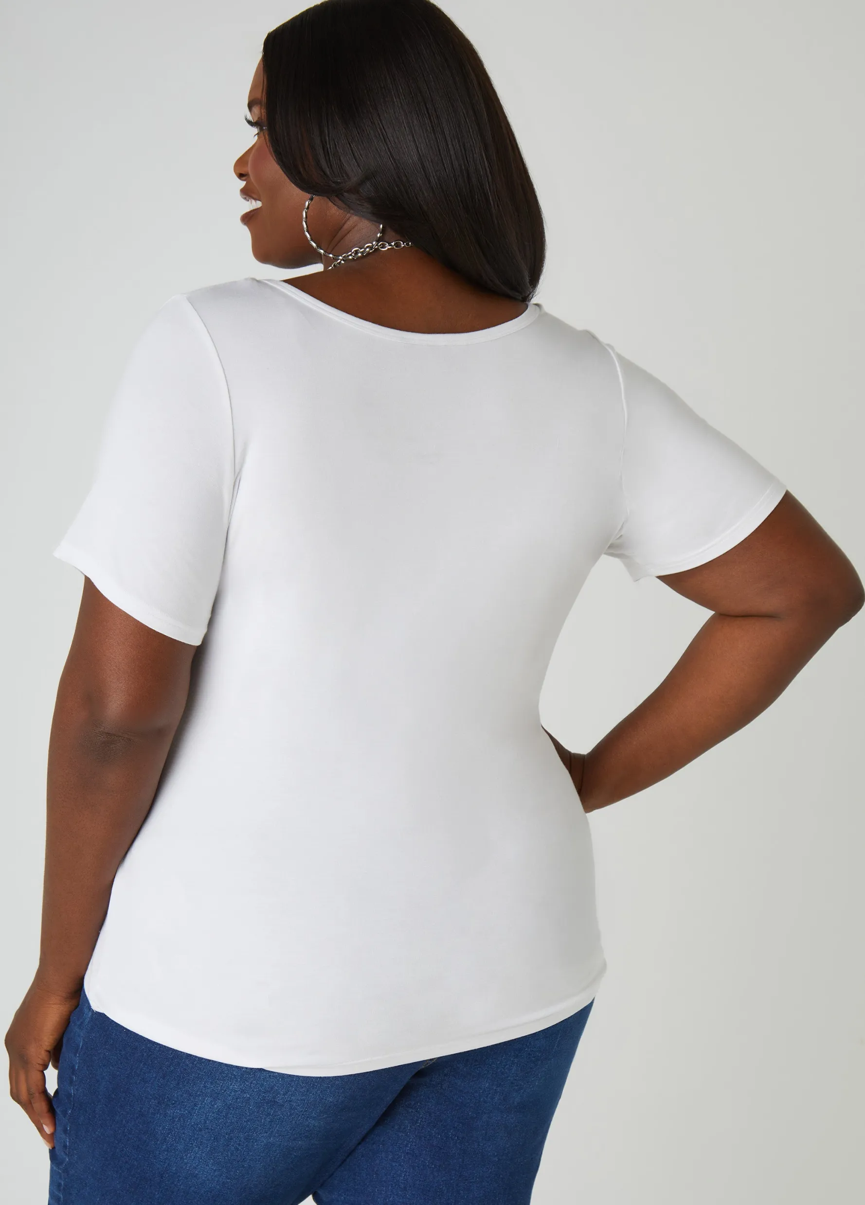 Hot Ashley Stewart The Basic Jersey Tee