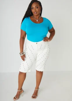 Online Ashley Stewart The Basic Scoop Neck Jersey Tee