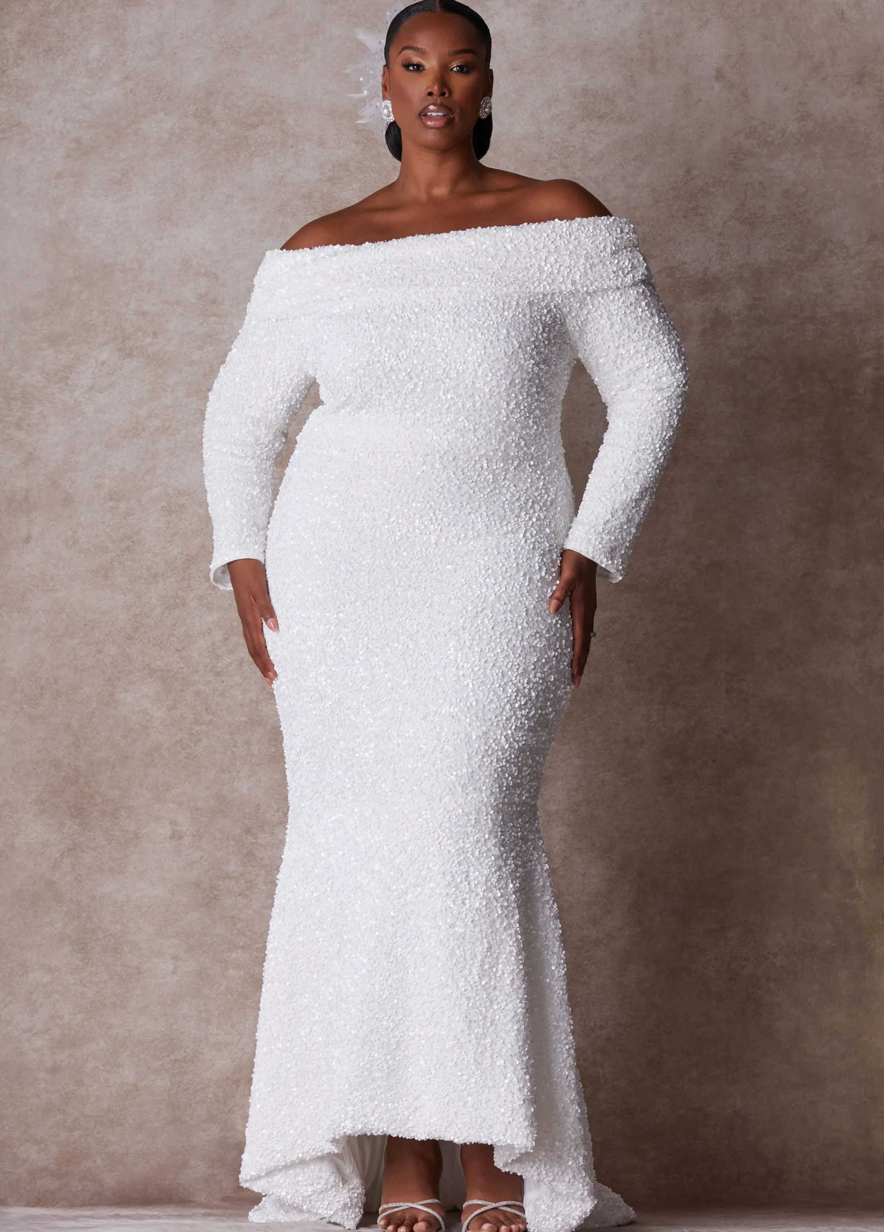 Clearance Ashley Stewart The Bianca Wedding Gown White