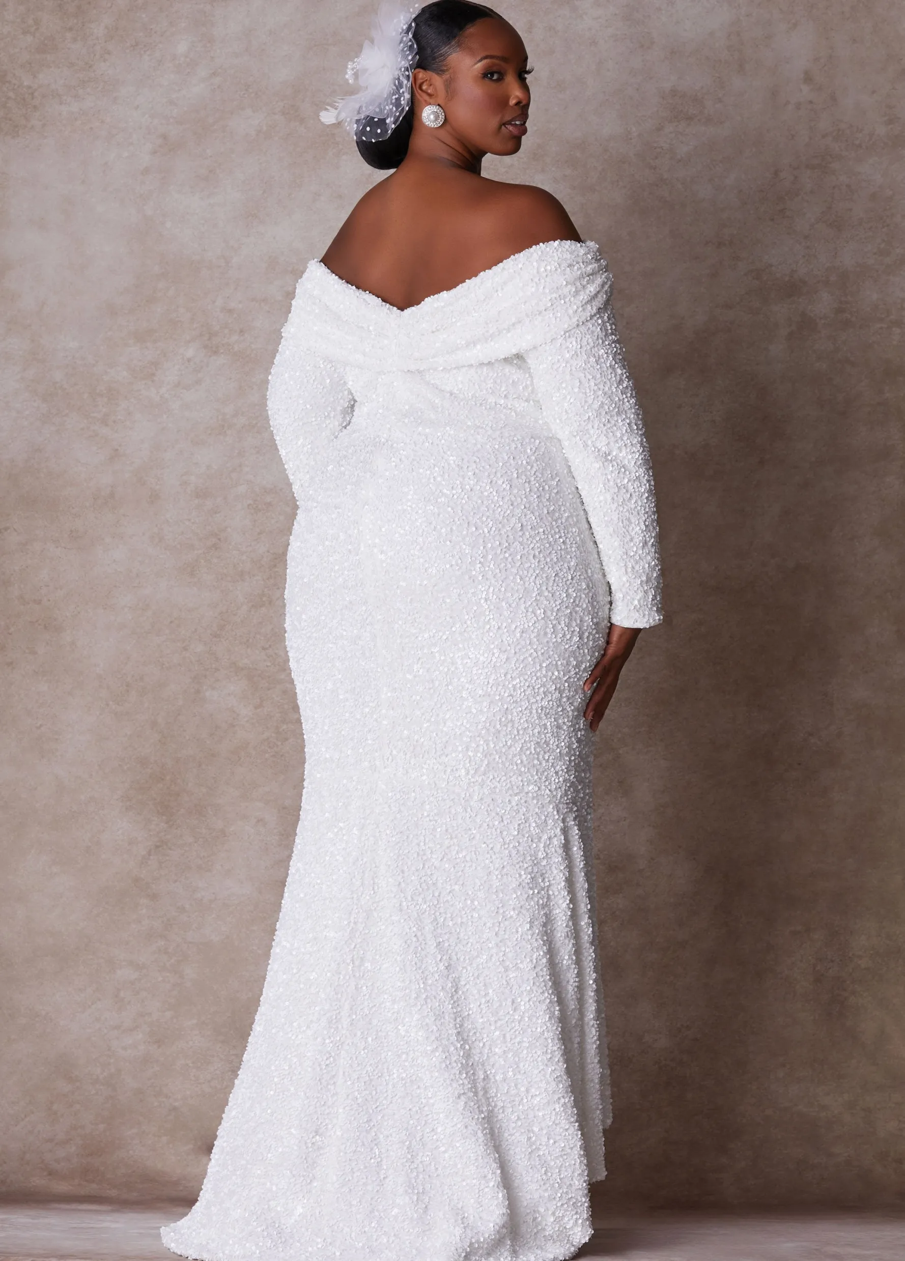 Clearance Ashley Stewart The Bianca Wedding Gown White