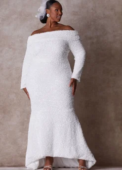 Clearance Ashley Stewart The Bianca Wedding Gown White