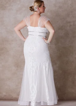 Online Ashley Stewart The Celeste Wedding Gown Egret