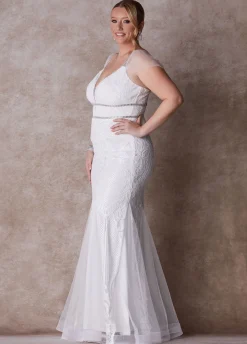 Online Ashley Stewart The Celeste Wedding Gown Egret