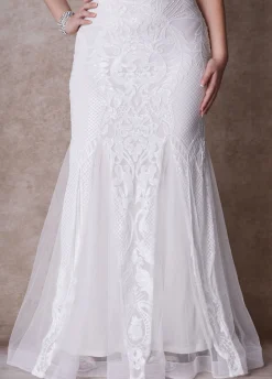 Online Ashley Stewart The Celeste Wedding Gown Egret