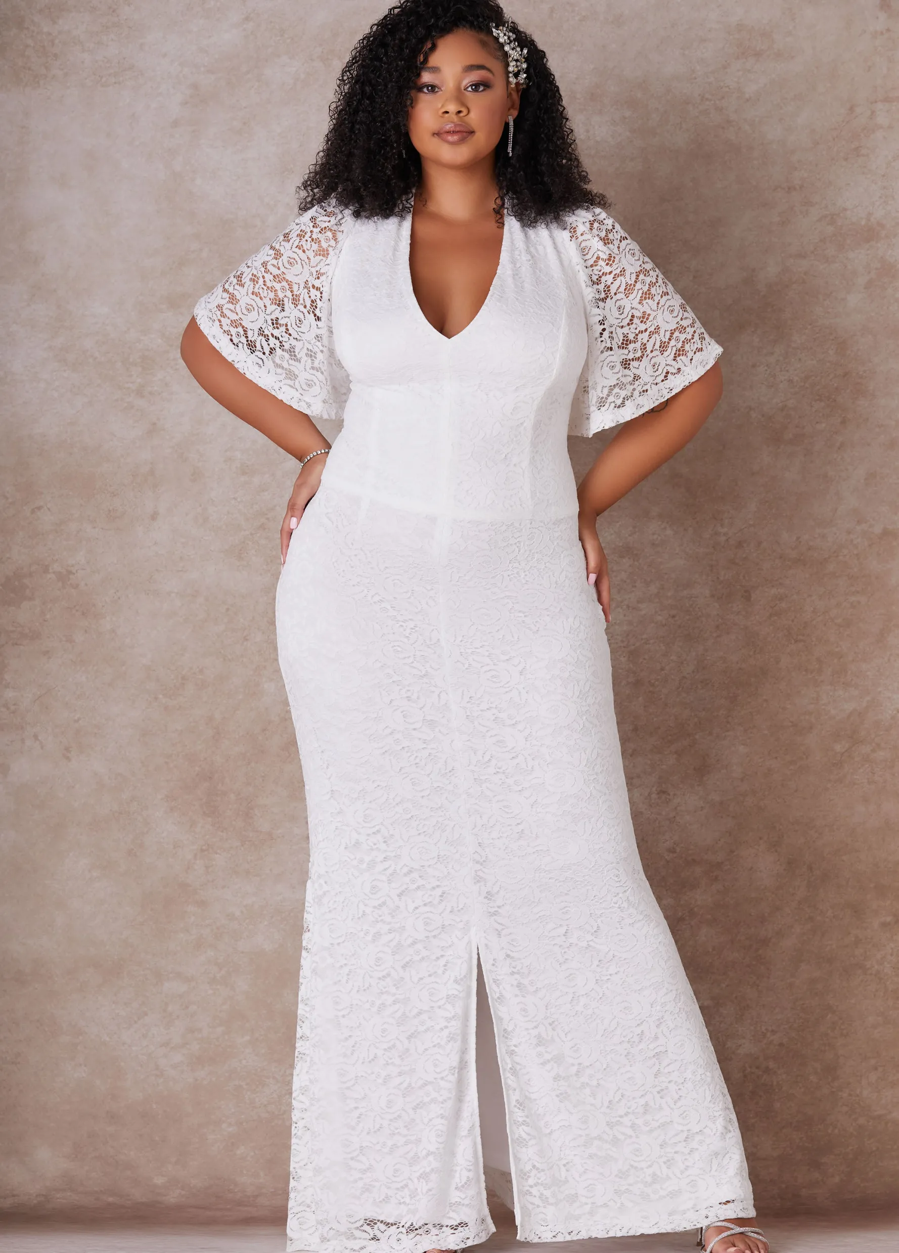 Online Ashley Stewart The Eliza Wedding Gown Egret