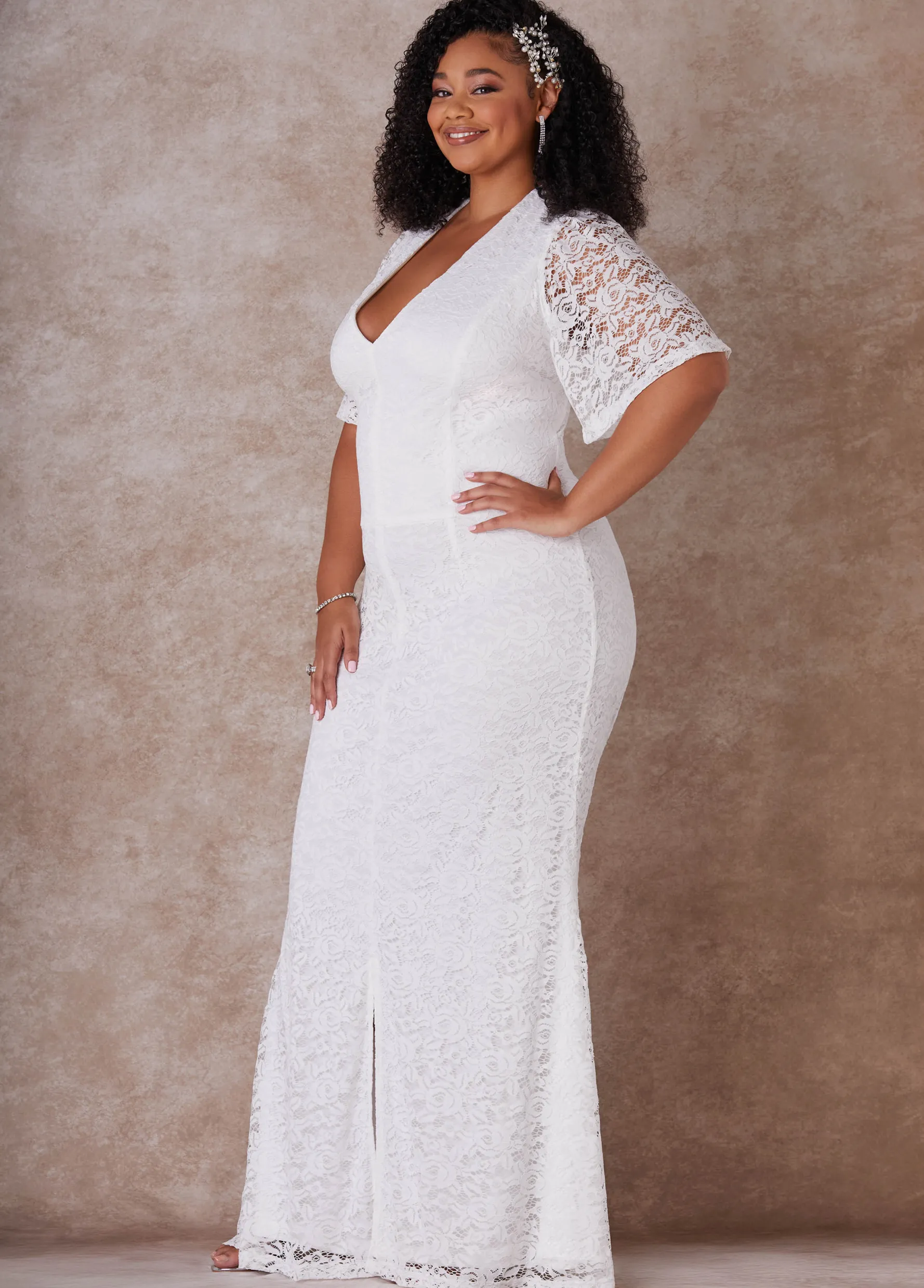 Online Ashley Stewart The Eliza Wedding Gown Egret