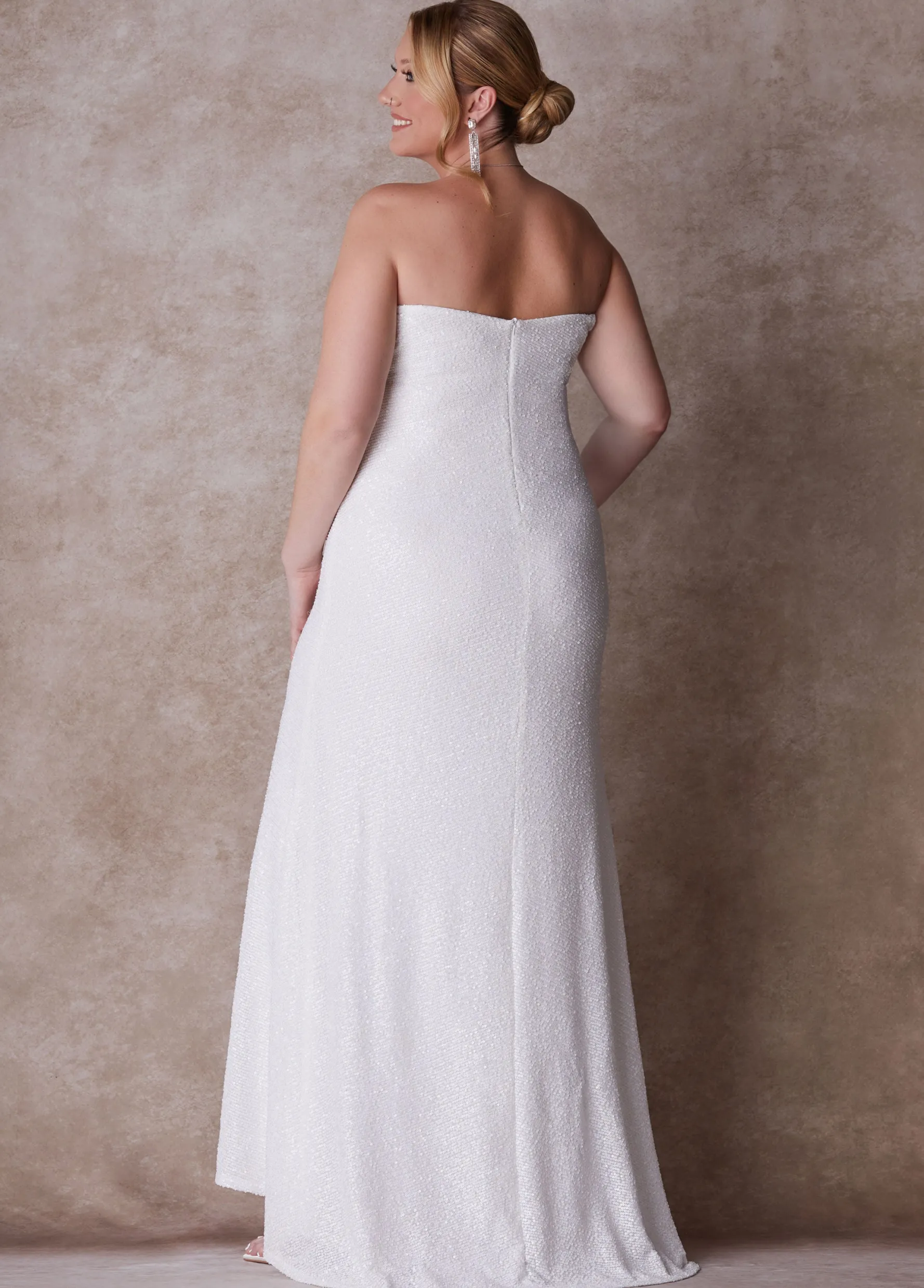 Clearance Ashley Stewart The Ella Strapless Wedding Gown White