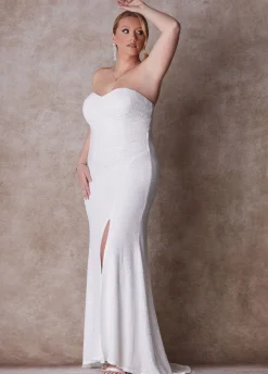 Clearance Ashley Stewart The Ella Strapless Wedding Gown White