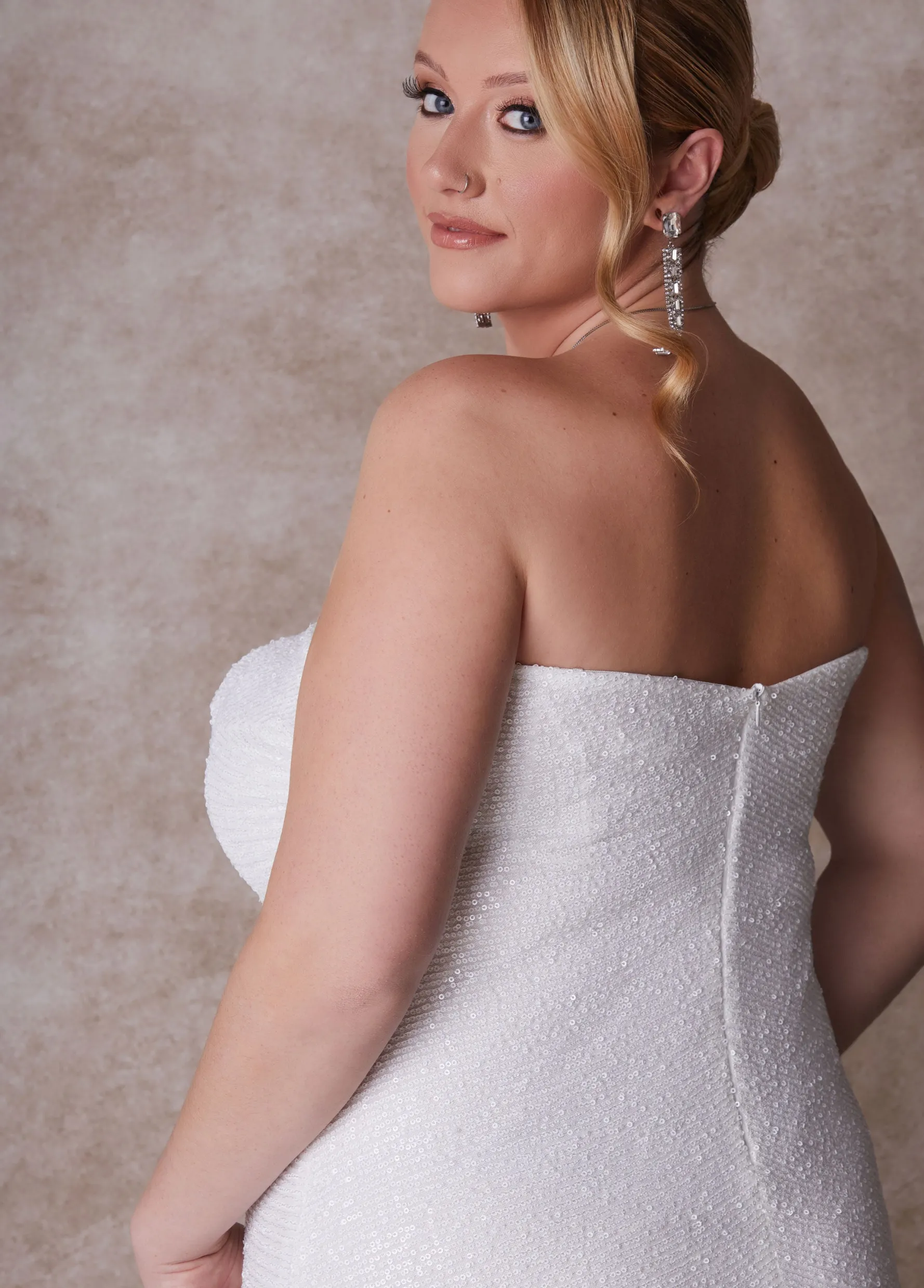 Clearance Ashley Stewart The Ella Strapless Wedding Gown White