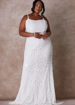 Online Ashley Stewart The Jasmine Wedding Gown Egret