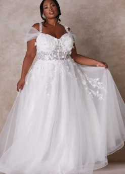 Outlet Ashley Stewart The Mischa Princess Wedding Gown White
