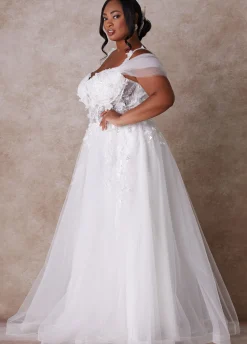 Outlet Ashley Stewart The Mischa Princess Wedding Gown White