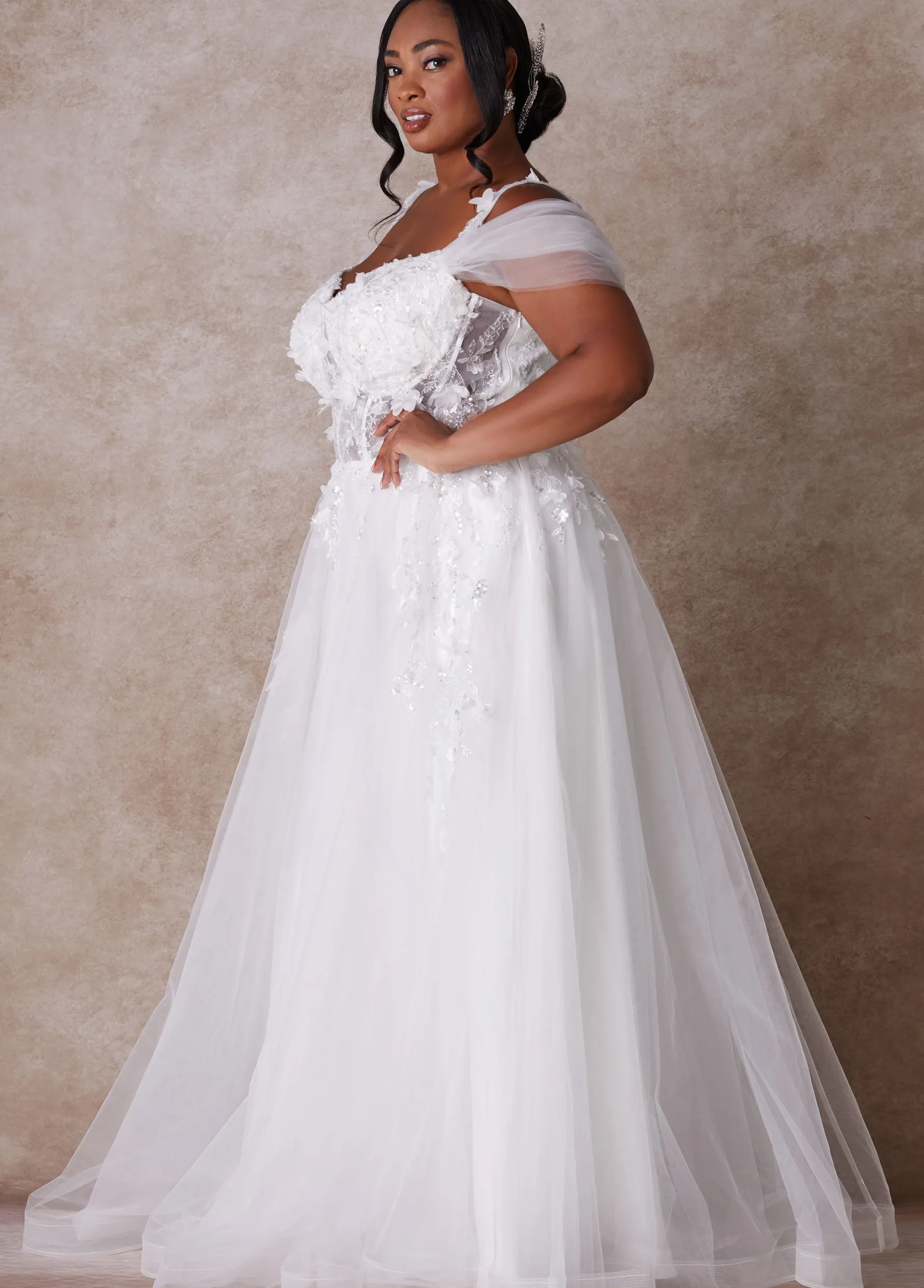 Outlet Ashley Stewart The Mischa Princess Wedding Gown White