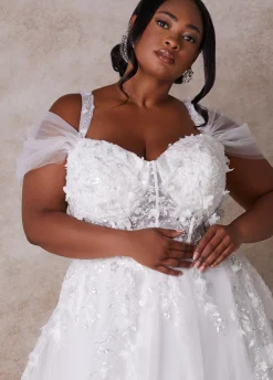 Outlet Ashley Stewart The Mischa Princess Wedding Gown White