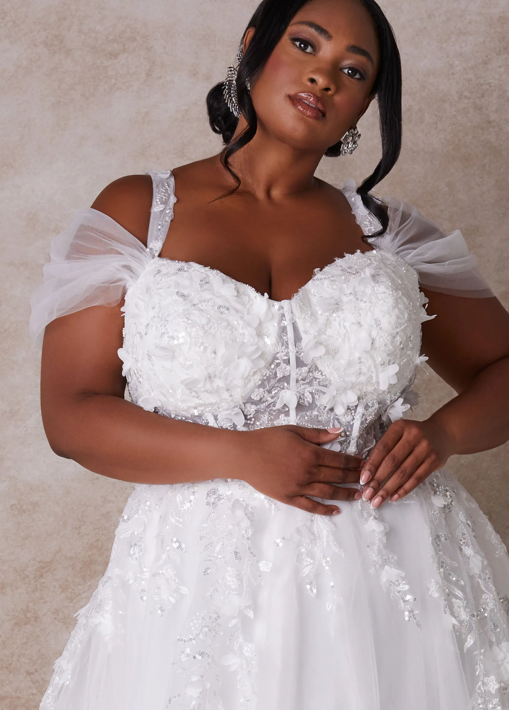 Outlet Ashley Stewart The Mischa Princess Wedding Gown White