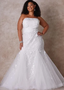 Outlet Ashley Stewart The Rochelle Wedding Gown Egret